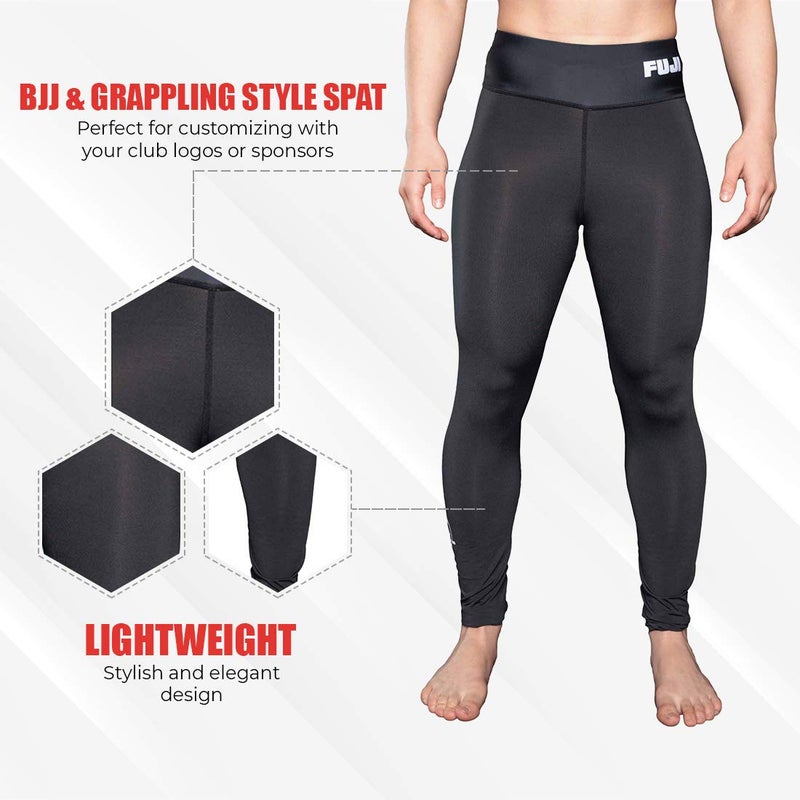 FUJI Womens Baseline V2 Jiu Jitsu Spats Compression Pants, Black, WXS, Black, WXS - Image 2